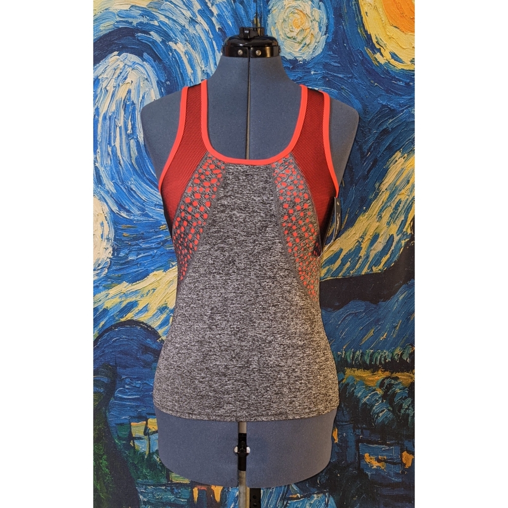 Mesh Cutout Active Wear Tank Top